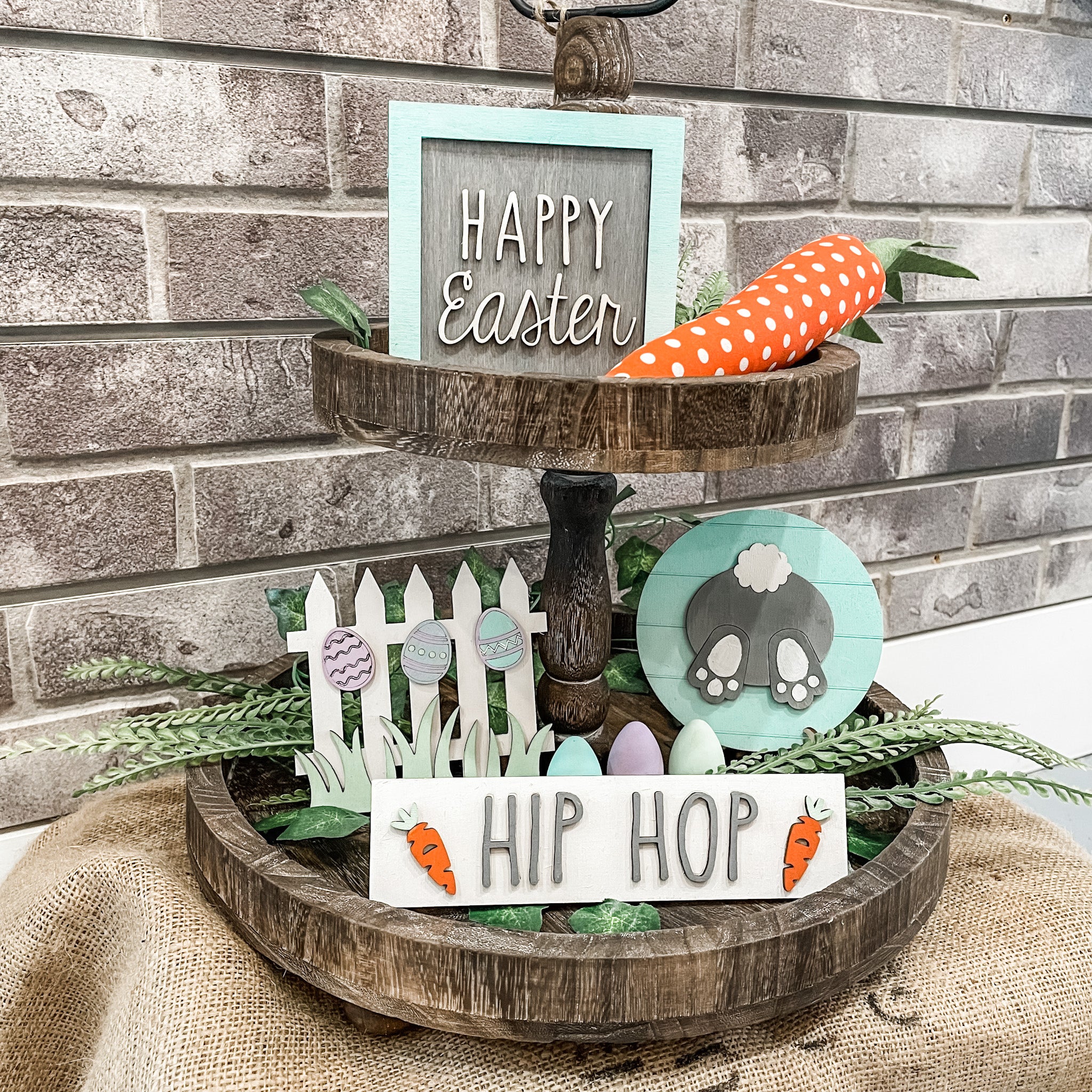 Spring Bunny: Tiered Tray Decor - Paisley Grace Makery