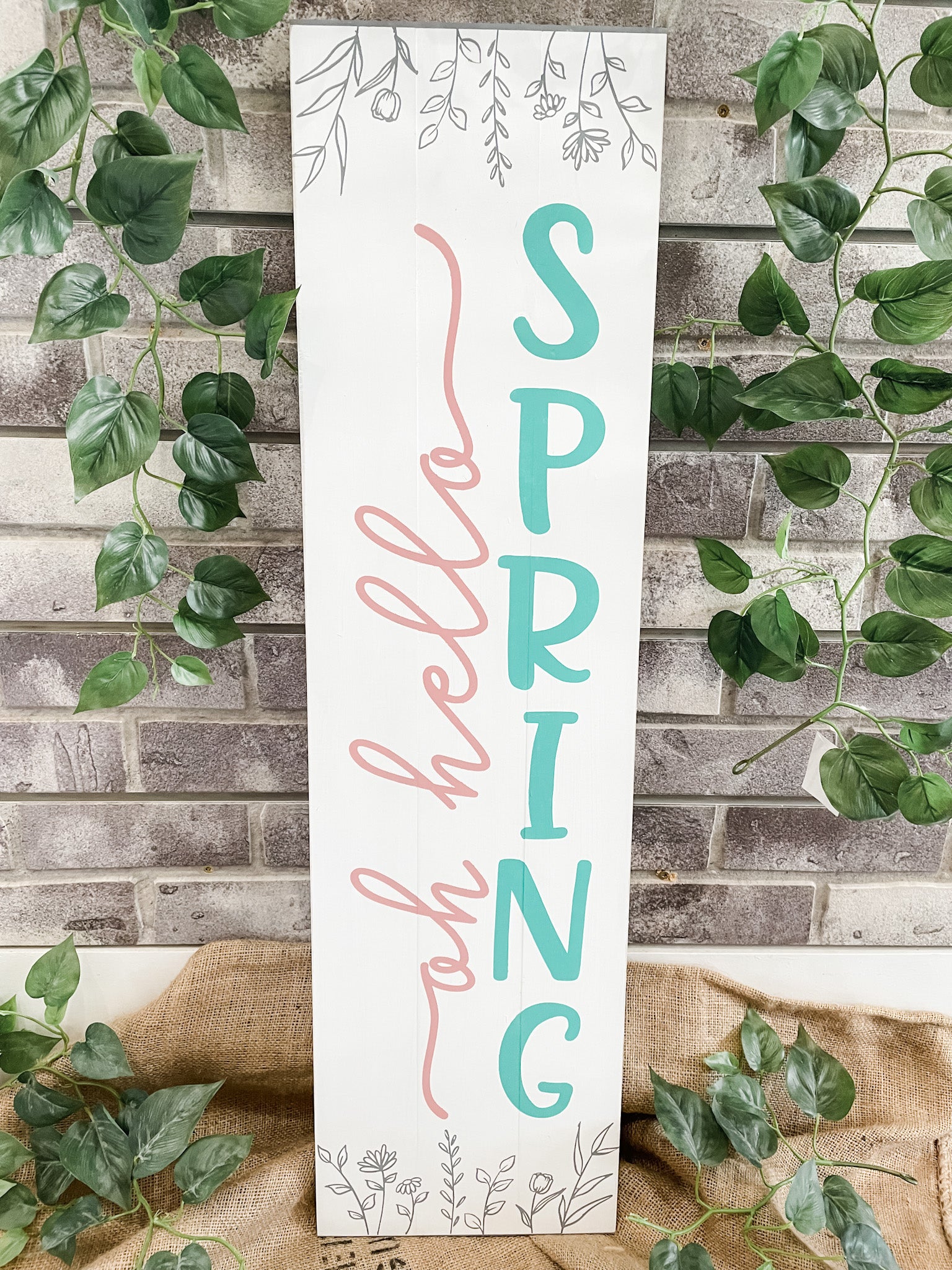 Oh Hello Spring Vertical: Plank Design - Paisley Grace Makery