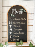 Menu Arched 3D Chalkboard Sign: Laser Cut - Paisley Grace Makery