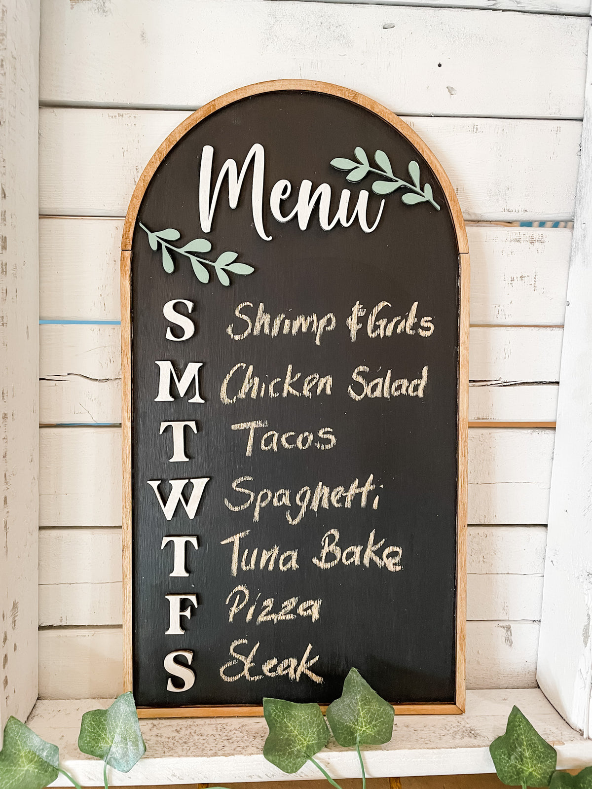 Menu Arched 3D Chalkboard Sign: Laser Cut - Paisley Grace Makery