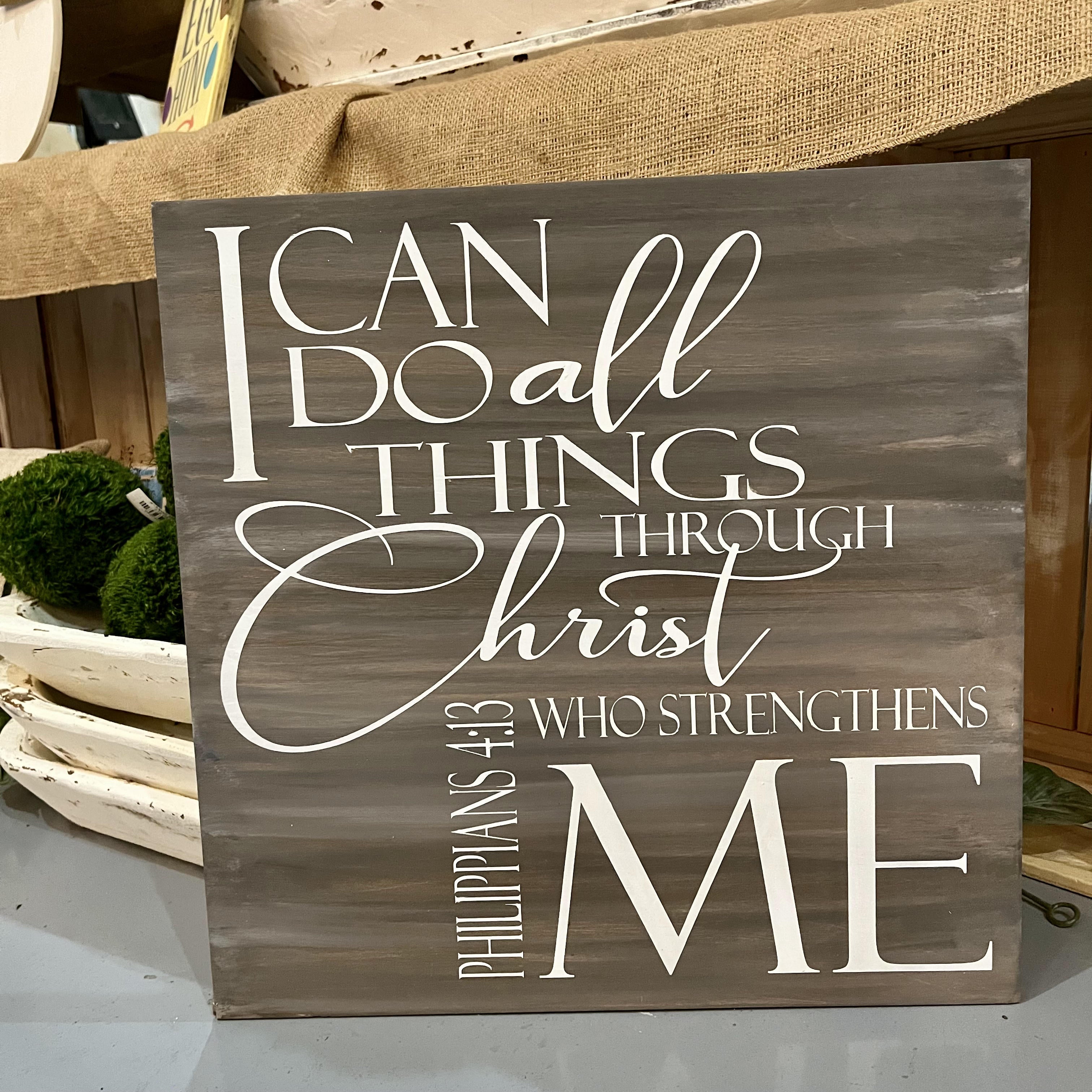 I Can Do All Things Through Christ Who Strengthens Me: SQUARE DESIGN - Paisley Grace Makery