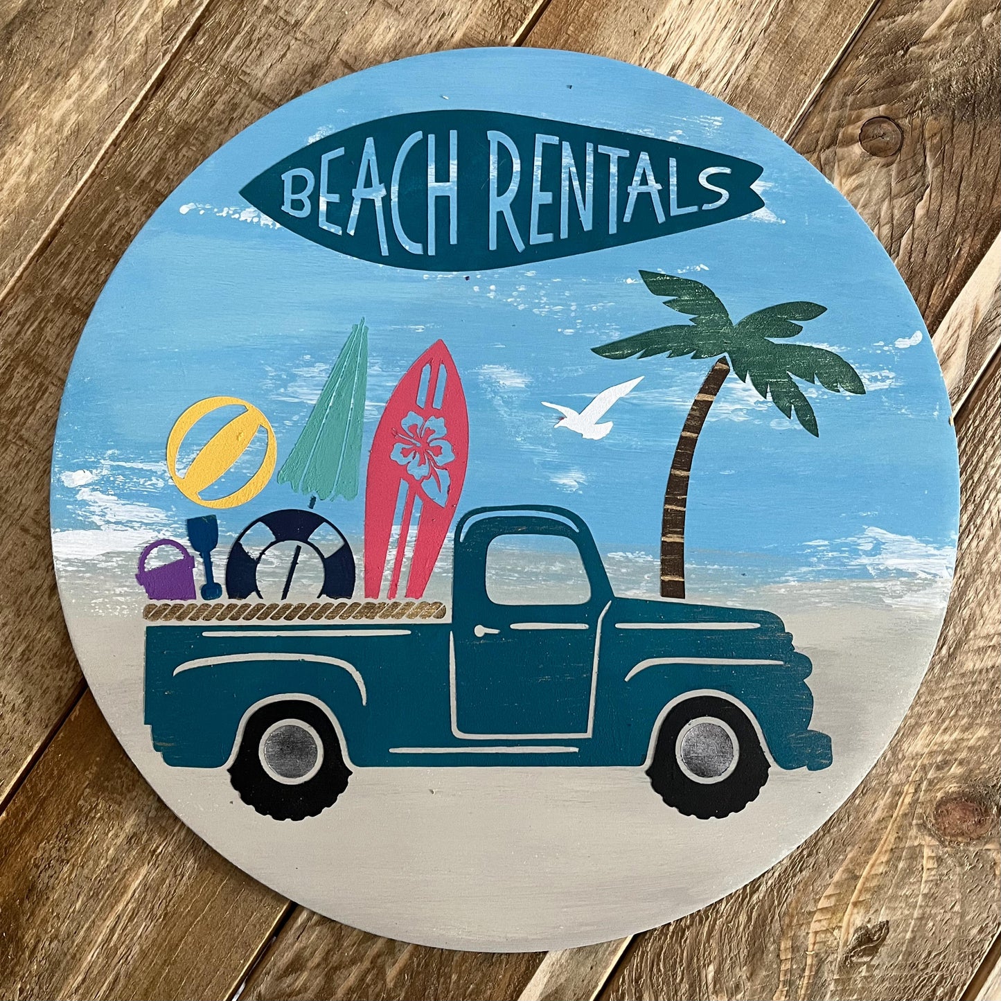 Beach Truck: Round Design - Paisley Grace Makery