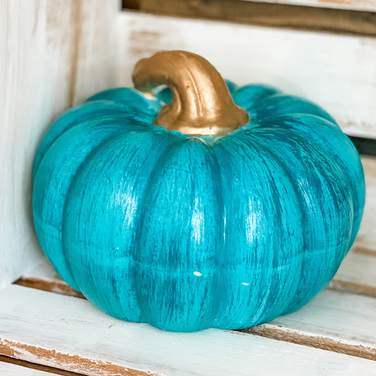 Squatty Gourd Pumpkin (4"H): Ceramics