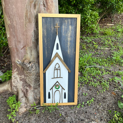 Primitive Church 3D Layered Sign P2388