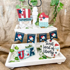 Sweet Land of Liberty Patriotic: Tiered Tray Collections - Paisley Grace Makery