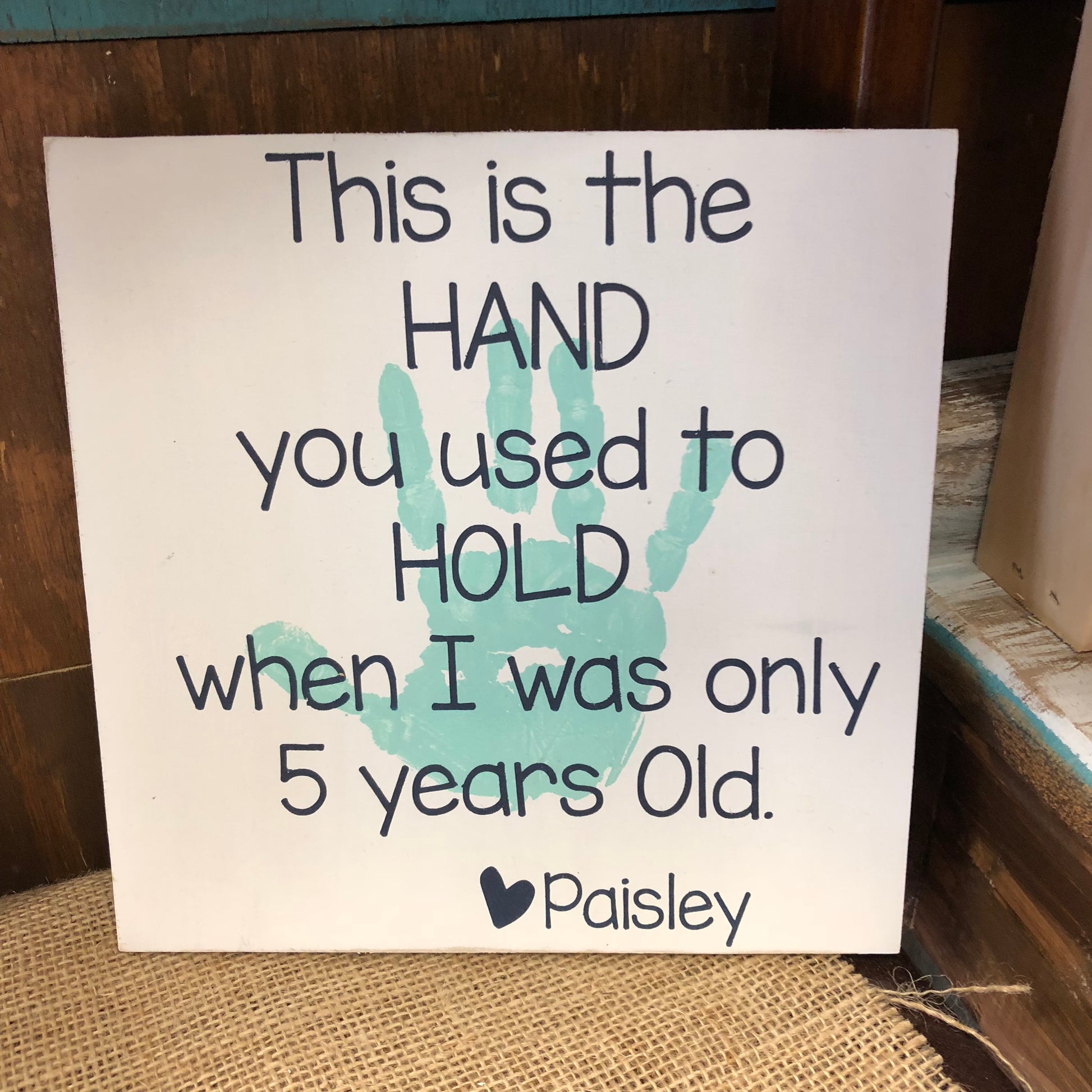 This is the Hand You Used to Hold (Personalized): MINI DESIGN - Paisley Grace Makery