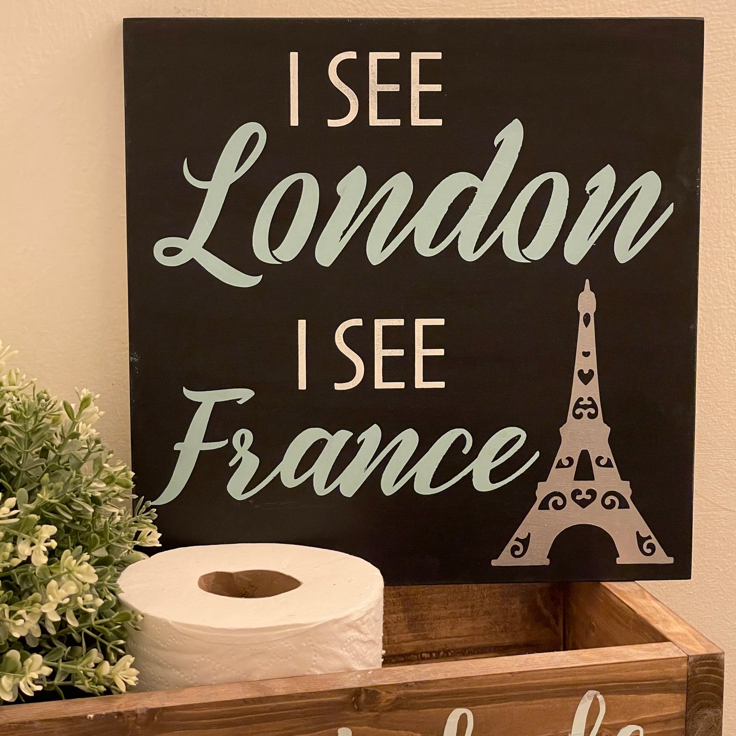 PAINTED - I see London I see France (12x12") - Paisley Grace Makery