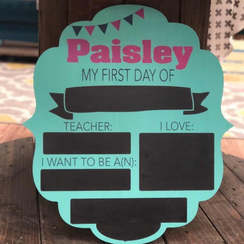 FIRST DAY OF SCHOOL BRACKET: DOOR HANGER DESIGN - Paisley Grace Makery