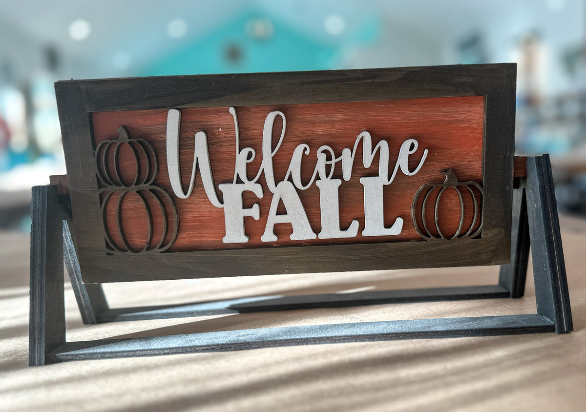 Welcome Fall: Shelf Stand Sign Insert