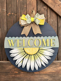 Welcome Daisy Door Hanger Design P2394
