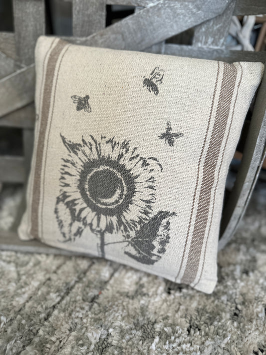 Sunflower and Bee Pillow