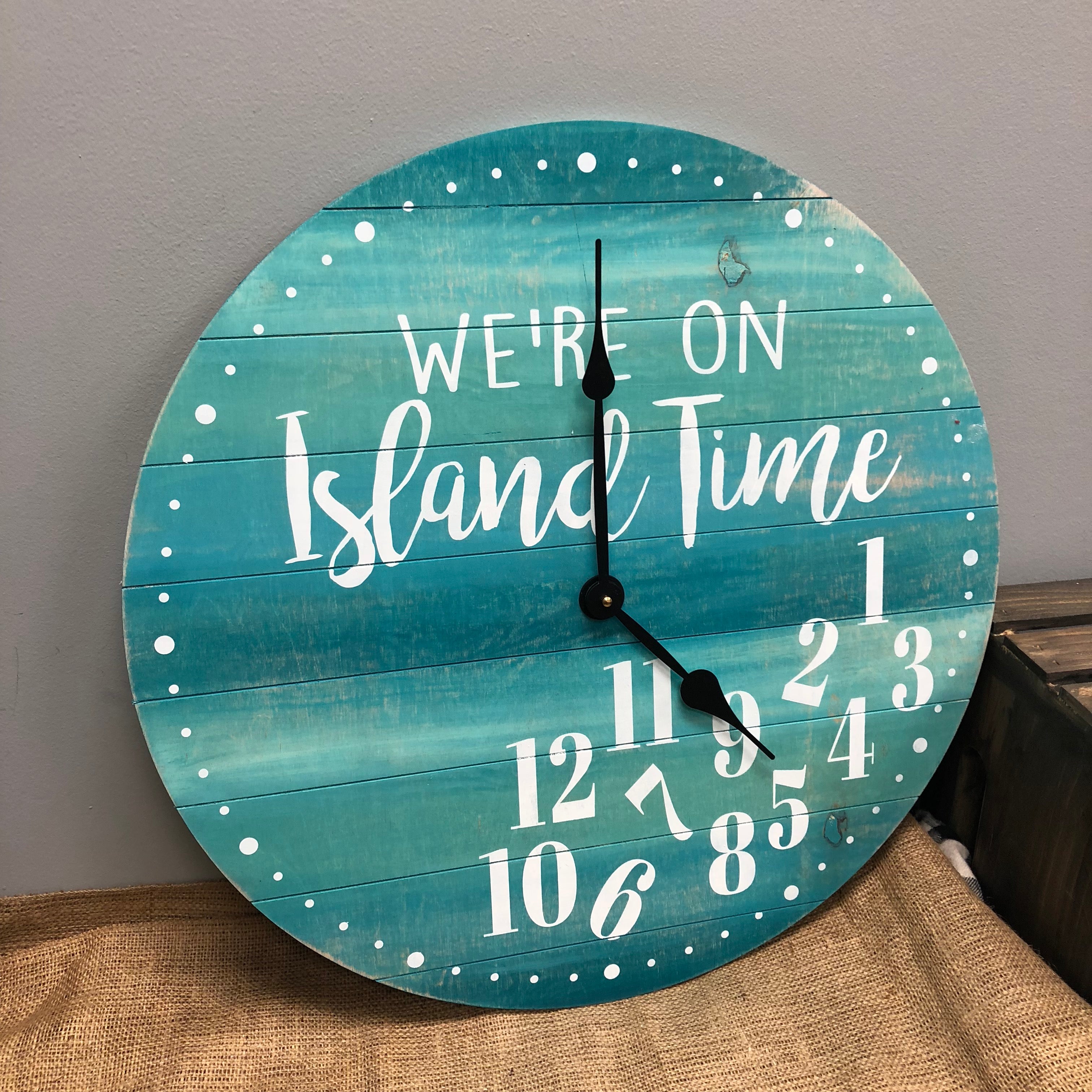 WE'RE ON ISLAND TIME: CLOCK WORKSHOP DESIGN - Paisley Grace Makery