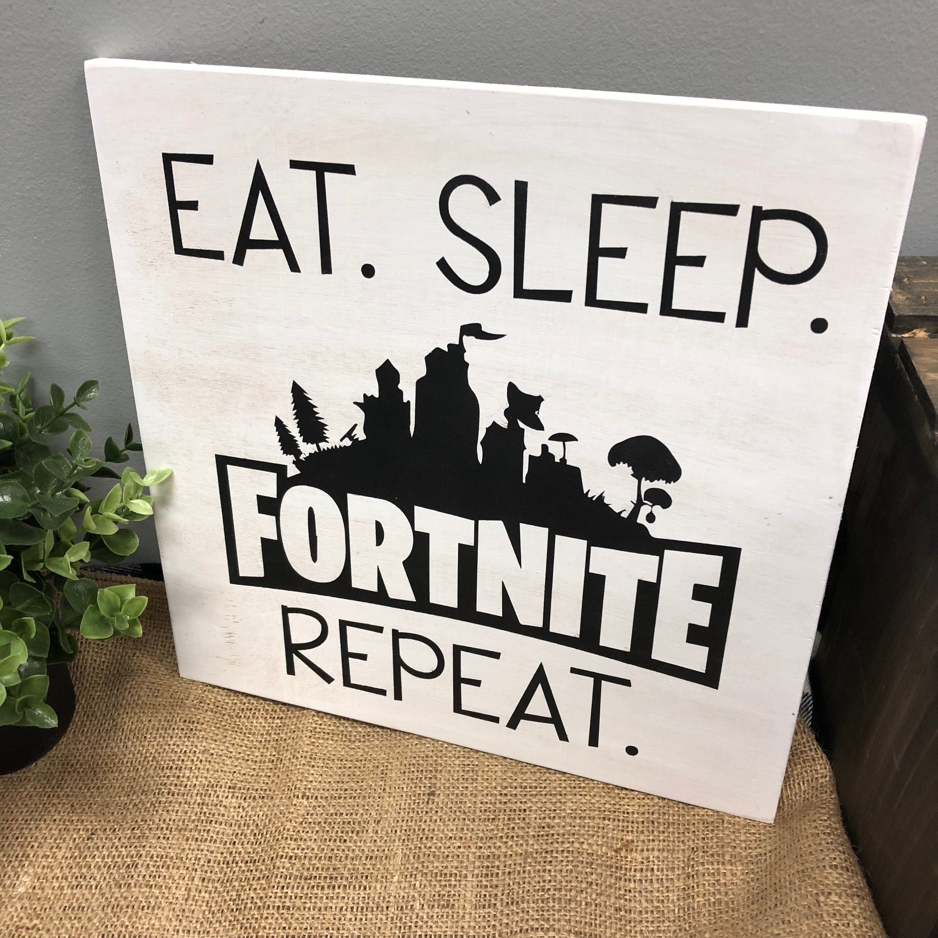 Eat. Sleep. Fortnite. Repeat: SQUARE DESIGN - Paisley Grace Makery