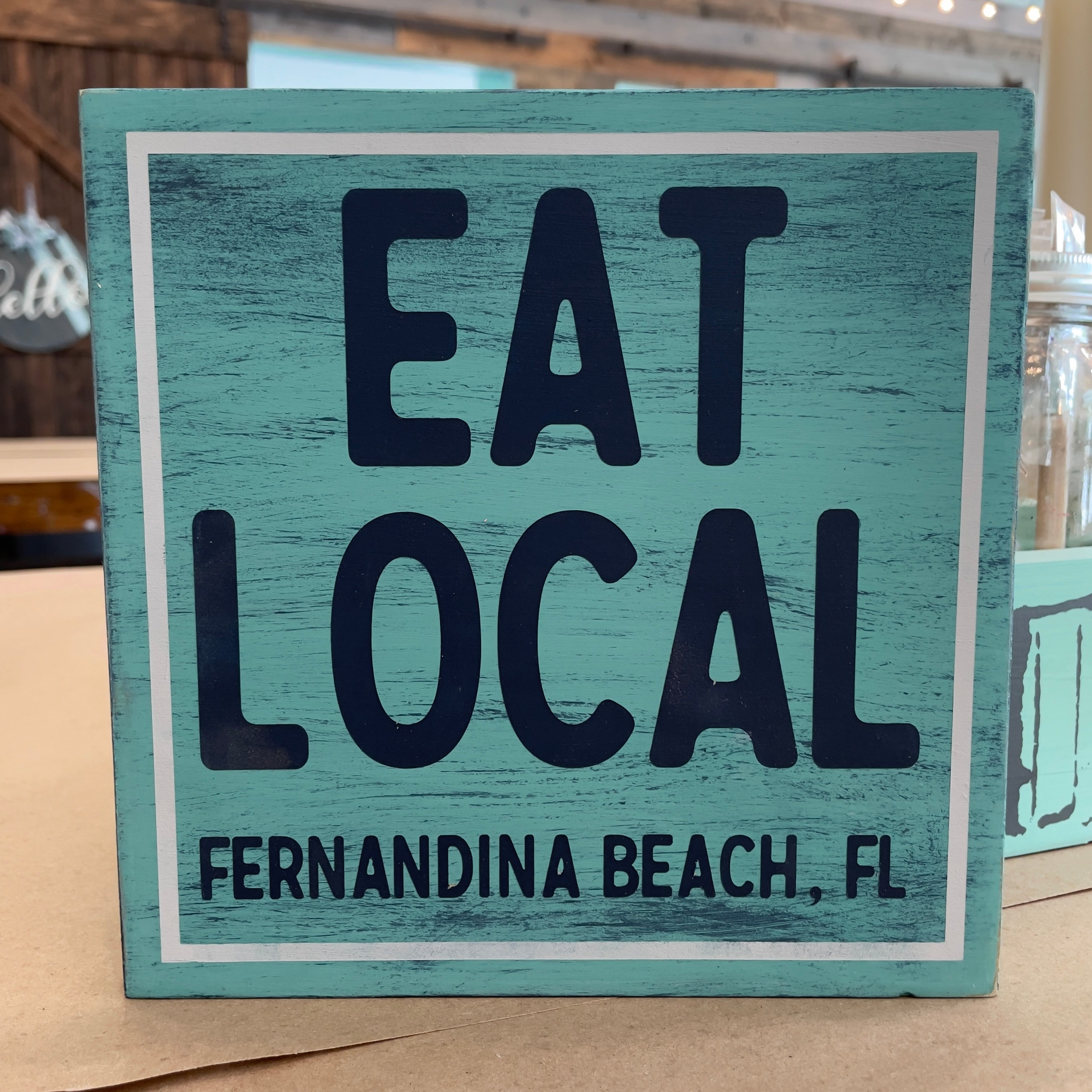 PAINTED - Eat Local 8x8