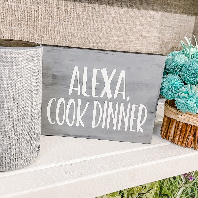Alexa Cook Dinner: Shelf Sitter 5x7 Block - Paisley Grace Makery