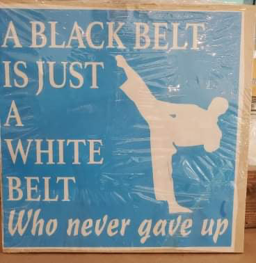 A Black Belt is just a White Belt: Prepackaged Take and Make (no paint) - Paisley Grace Makery