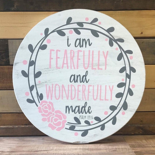 I am Fearfully and Wonderfully Made: ROUND DESIGN - Paisley Grace Makery