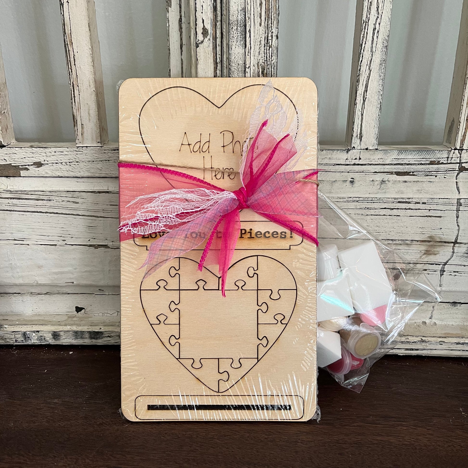 I love you to Pieces Pop Out Gift Kit with Paints - Paisley Grace Makery