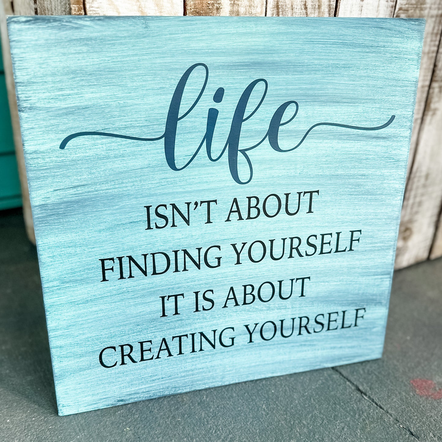 Life isn't about Finding Yourself It is about Creating Yourself: SQUARE DESIGN