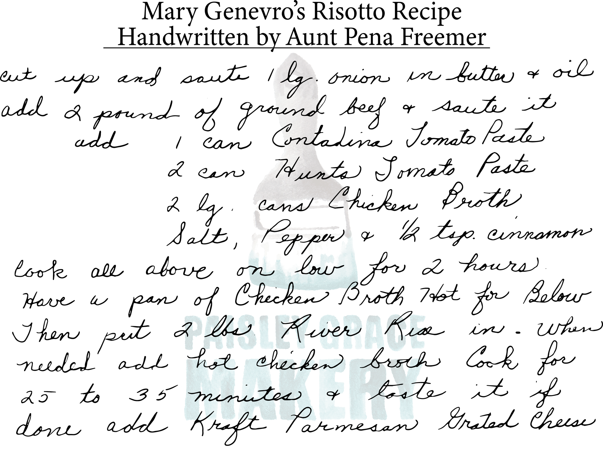 Luann's Family Recipe Cutting Boards