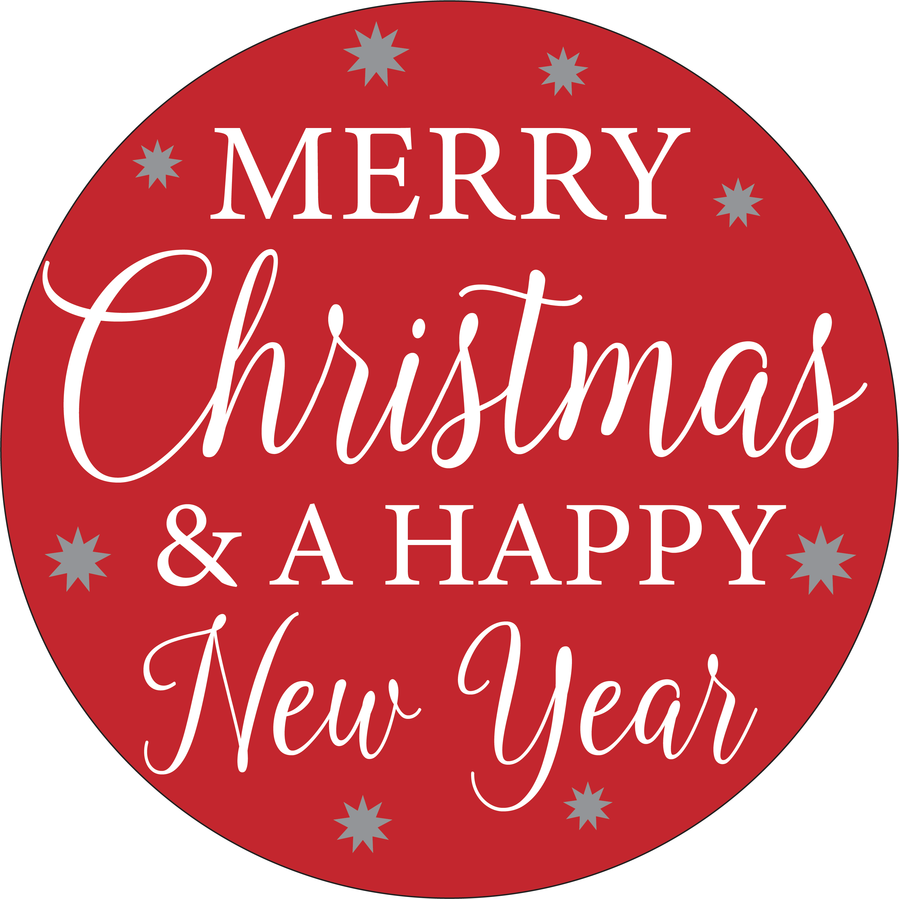 Merry Christmas & a Happy New Year: Swappable Round Door Hanger Insert - Paisley Grace Makery