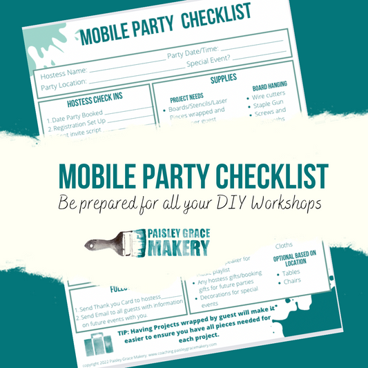 Mobile DIY Party Checklist - Paisley Grace Makery