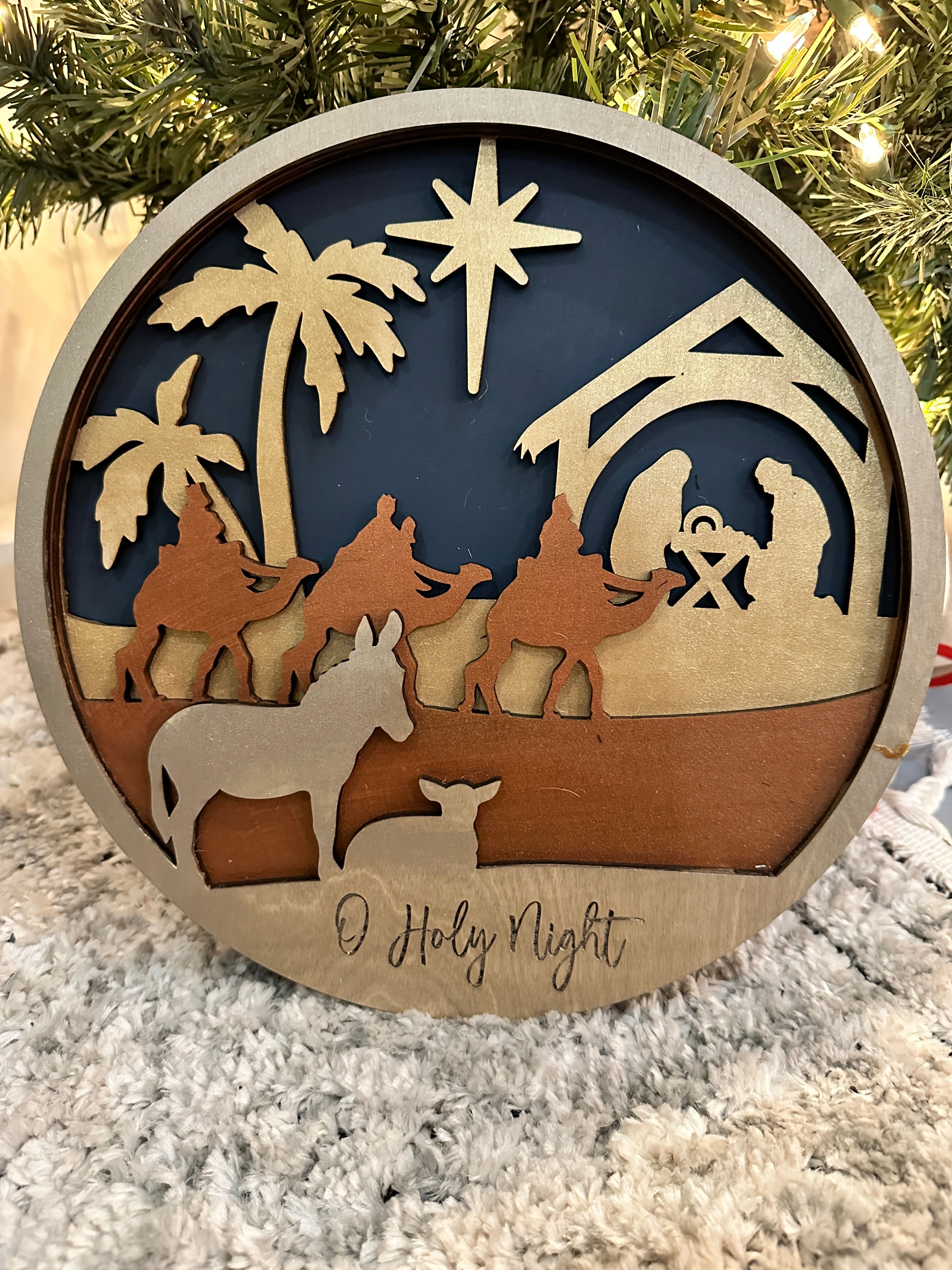 O Holy Night Layered Nativity: Laser Crafts - Paisley Grace Makery