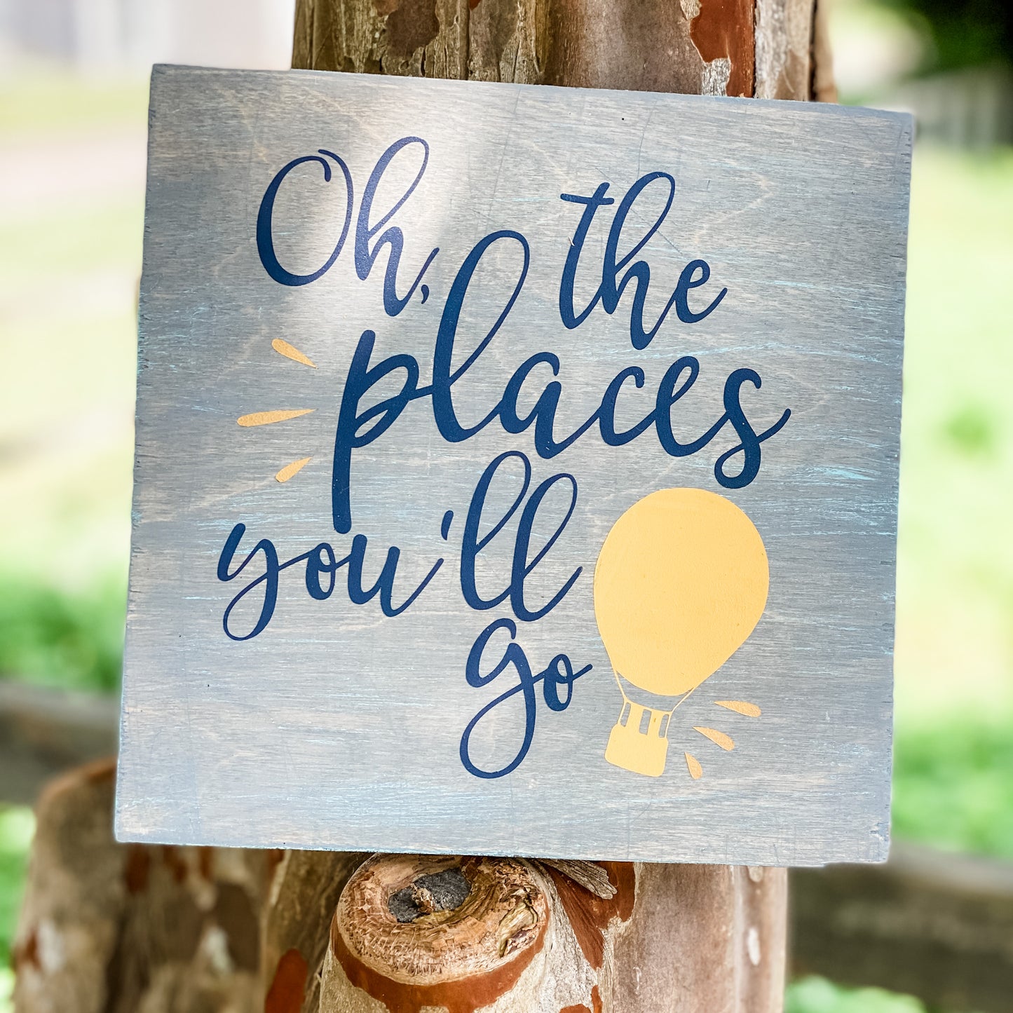 PAINTED - Oh The Places You'll Go Mini (8x8") - Paisley Grace Makery
