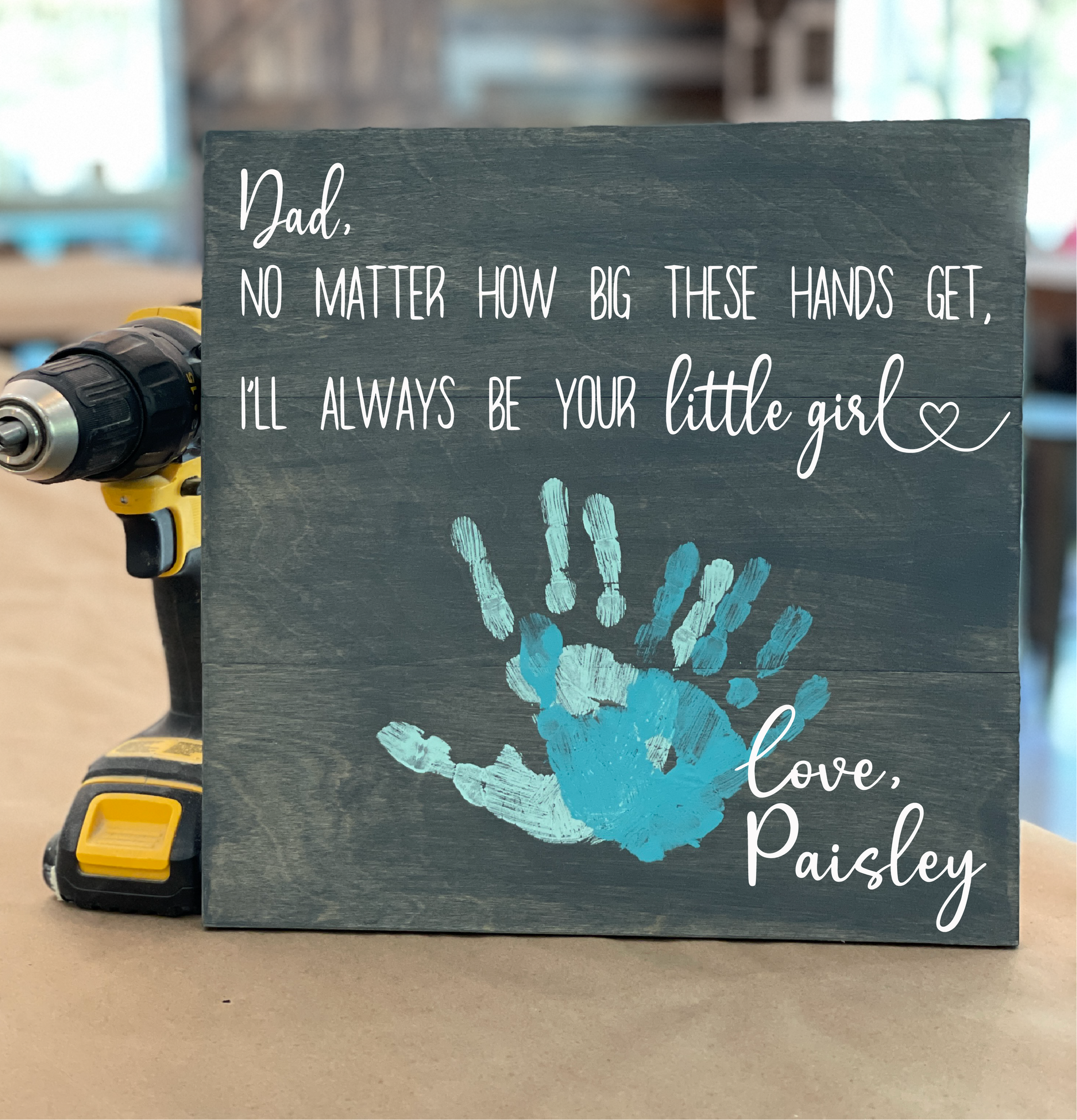 No Matter How Big These Hands Get (Personalized): SQUARE DESIGN - Paisley Grace Makery