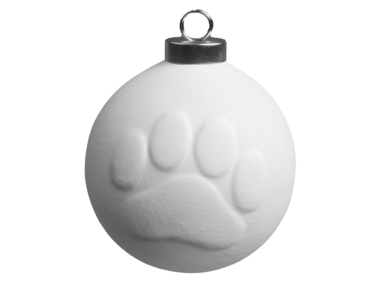 Paw Ball Ornament Ceramic - Paisley Grace Makery