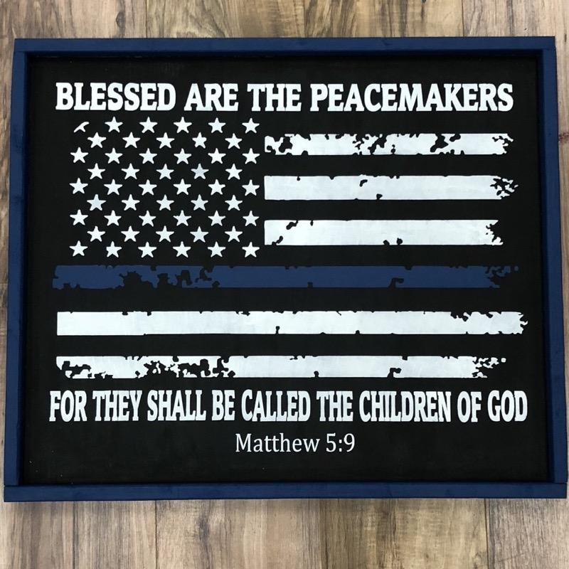 BLESSED ARE THE PEACEMAKERS (Tattered Flag): SIGNATURE DESIGN - Paisley Grace Makery