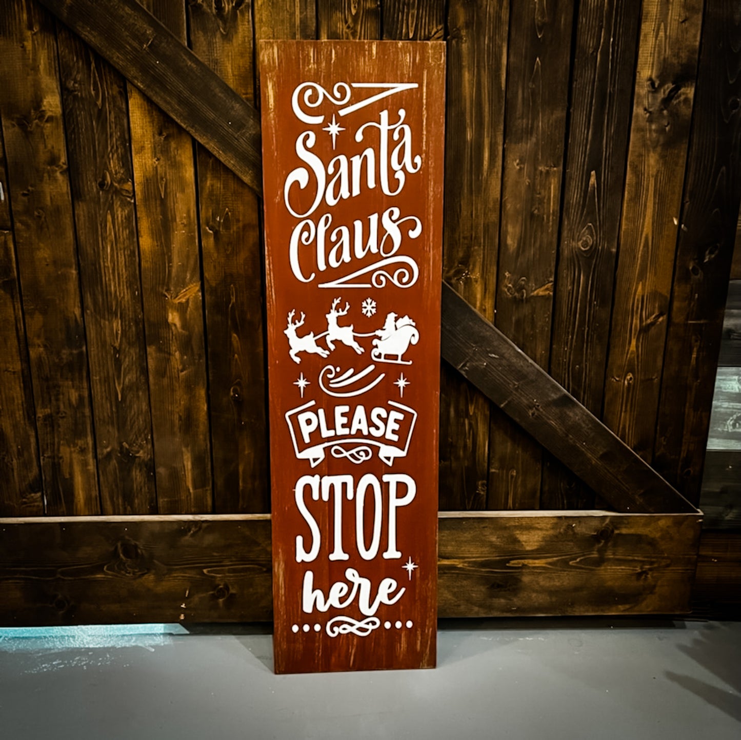 Santa Claus Please Stop Here: Plank Design - Paisley Grace Makery