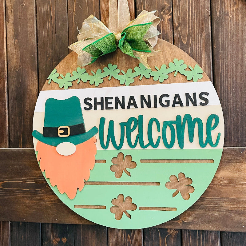 Shenanigans Welcome: 3D Door Hanger - Paisley Grace Makery