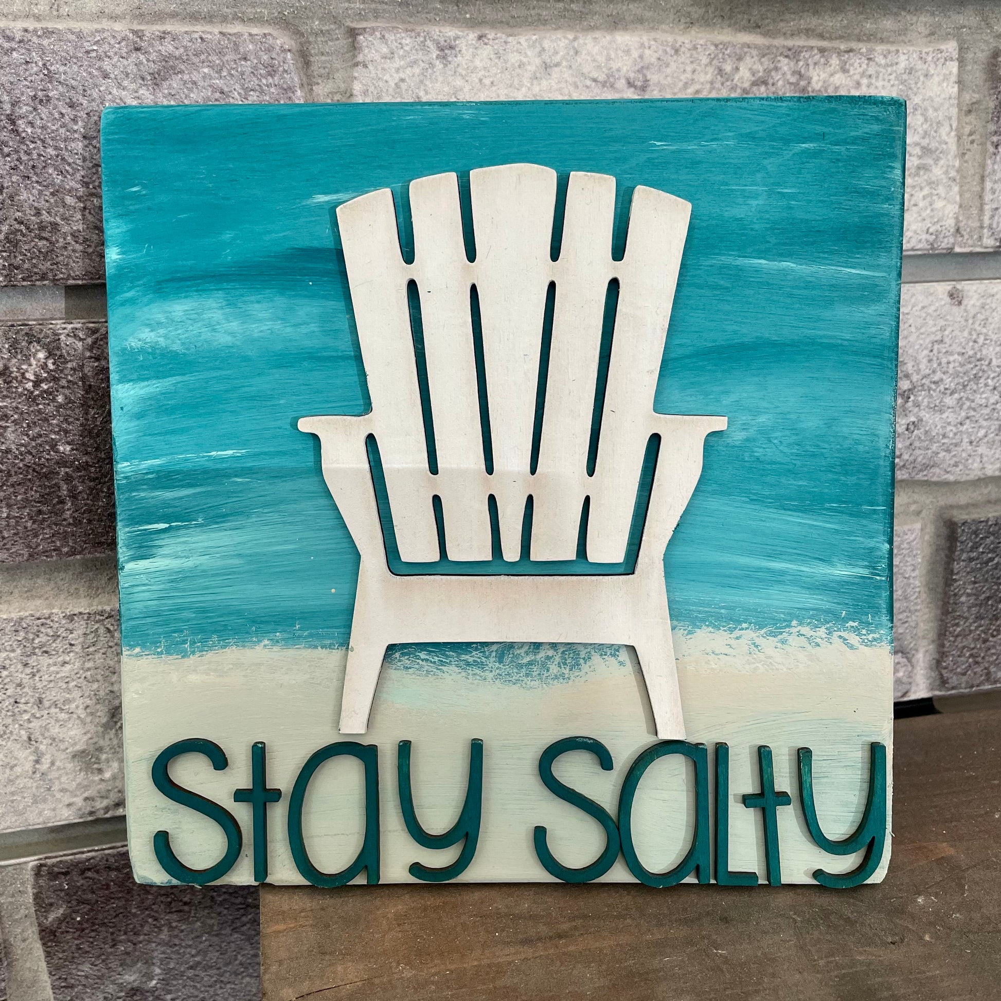 PAINTED Stay Salty 3D Mini Painted - Paisley Grace Makery