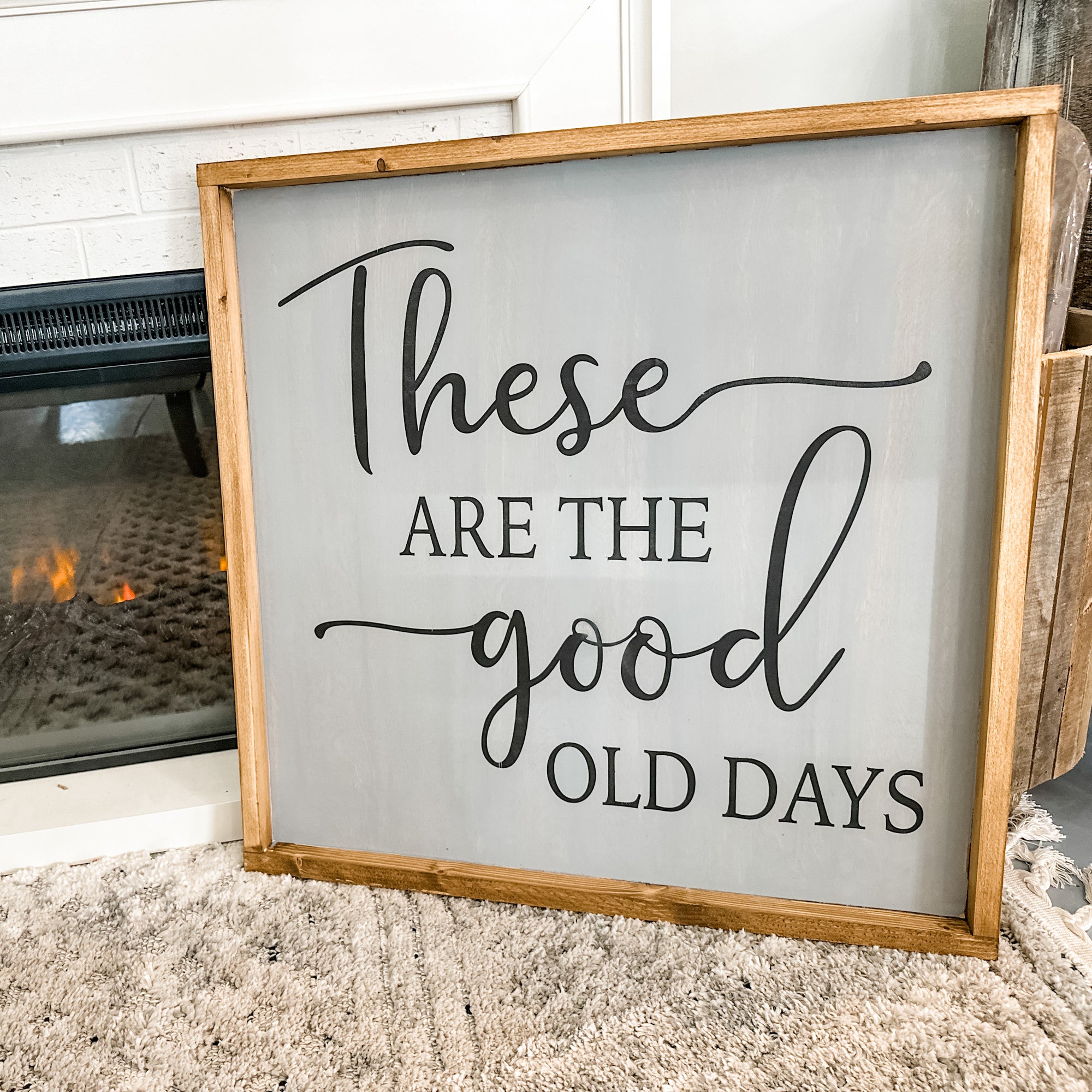 These are the Good Old Days Square Design P2282