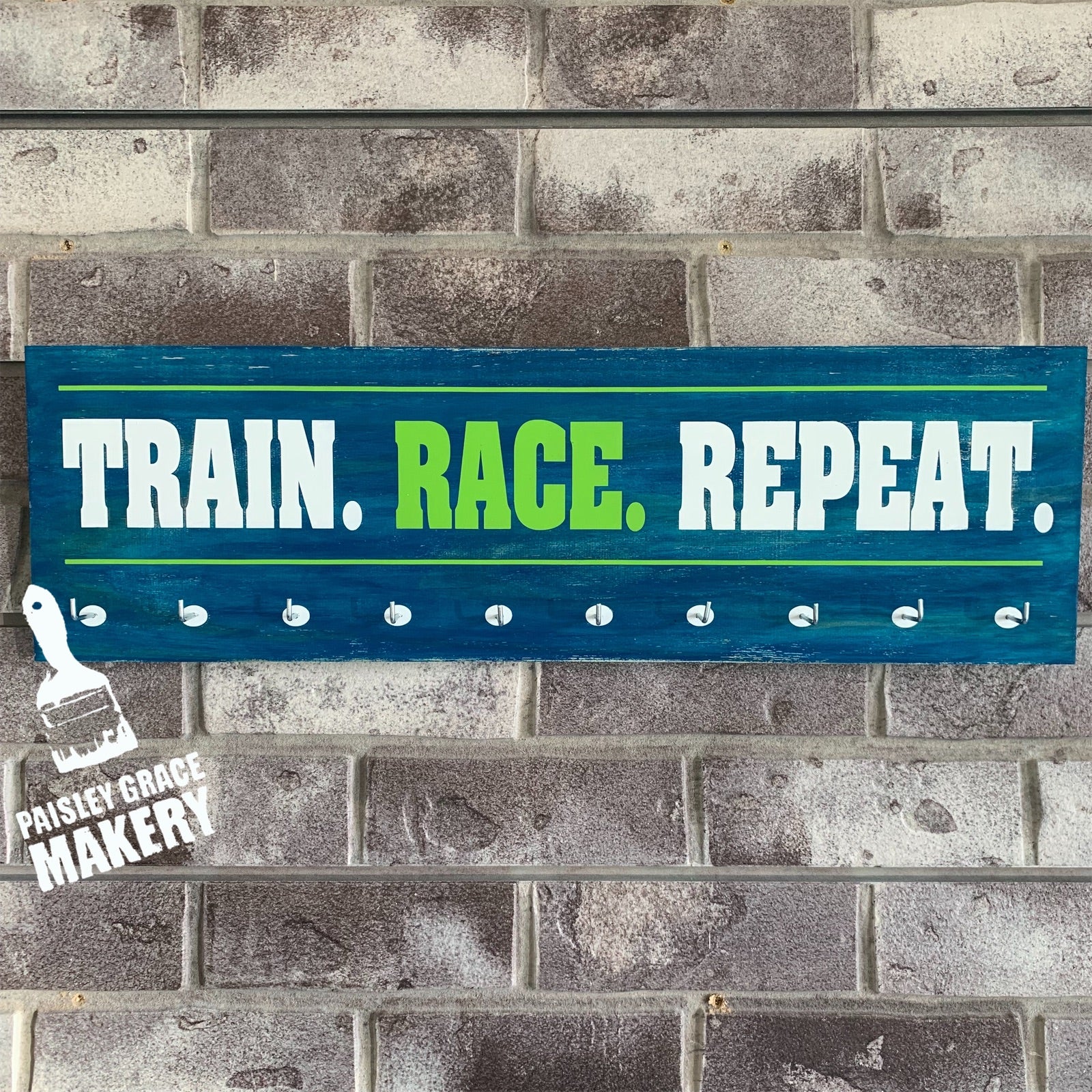 TRAIN. RACE. REPEAT.: Medal Holder - Paisley Grace Makery