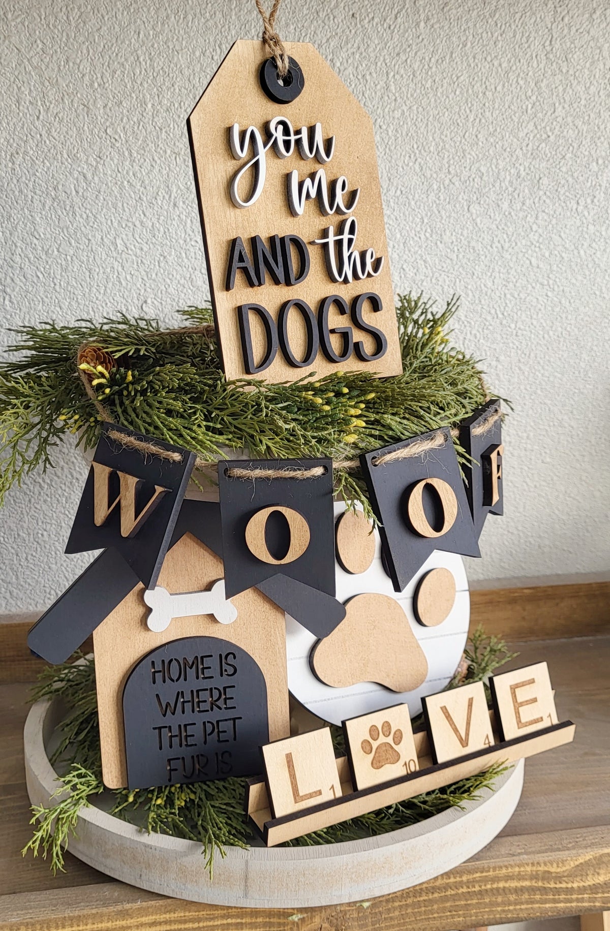 Dog Lovers Tiered Tray Collections P2365