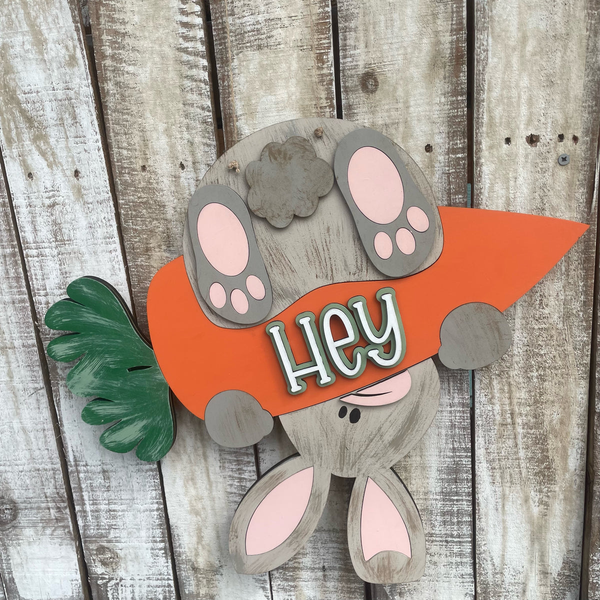 Upside Down Bunny Hey Laser Design P2366