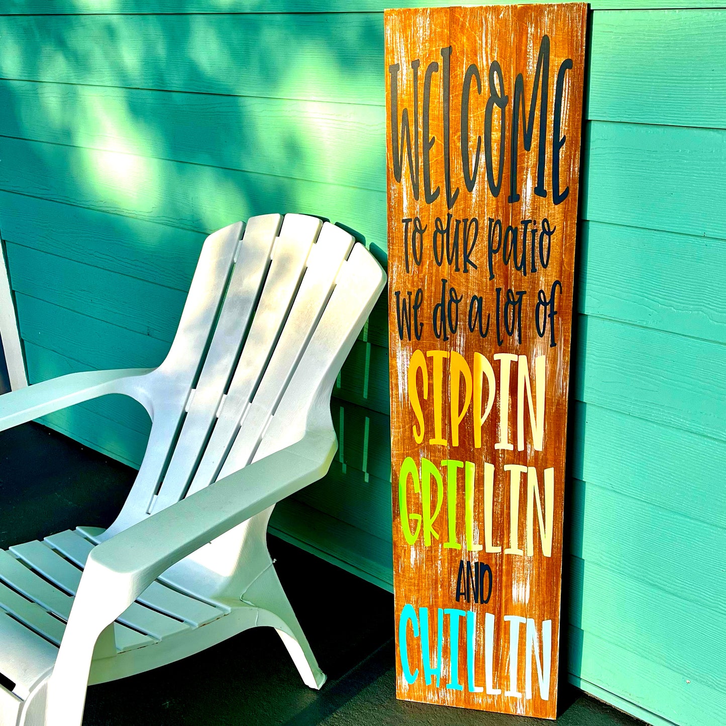 Welcome To Our Patio: Plank Design - Paisley Grace Makery