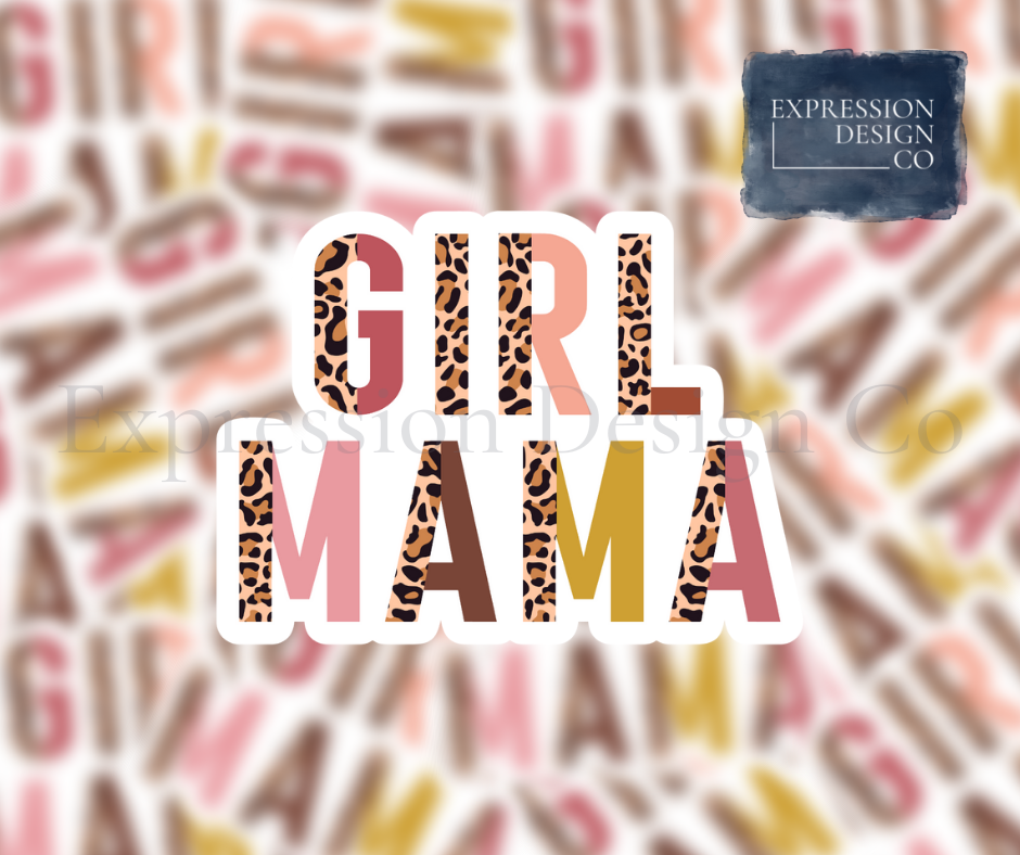 Girl Mama Vinyl Sticker - Paisley Grace Makery