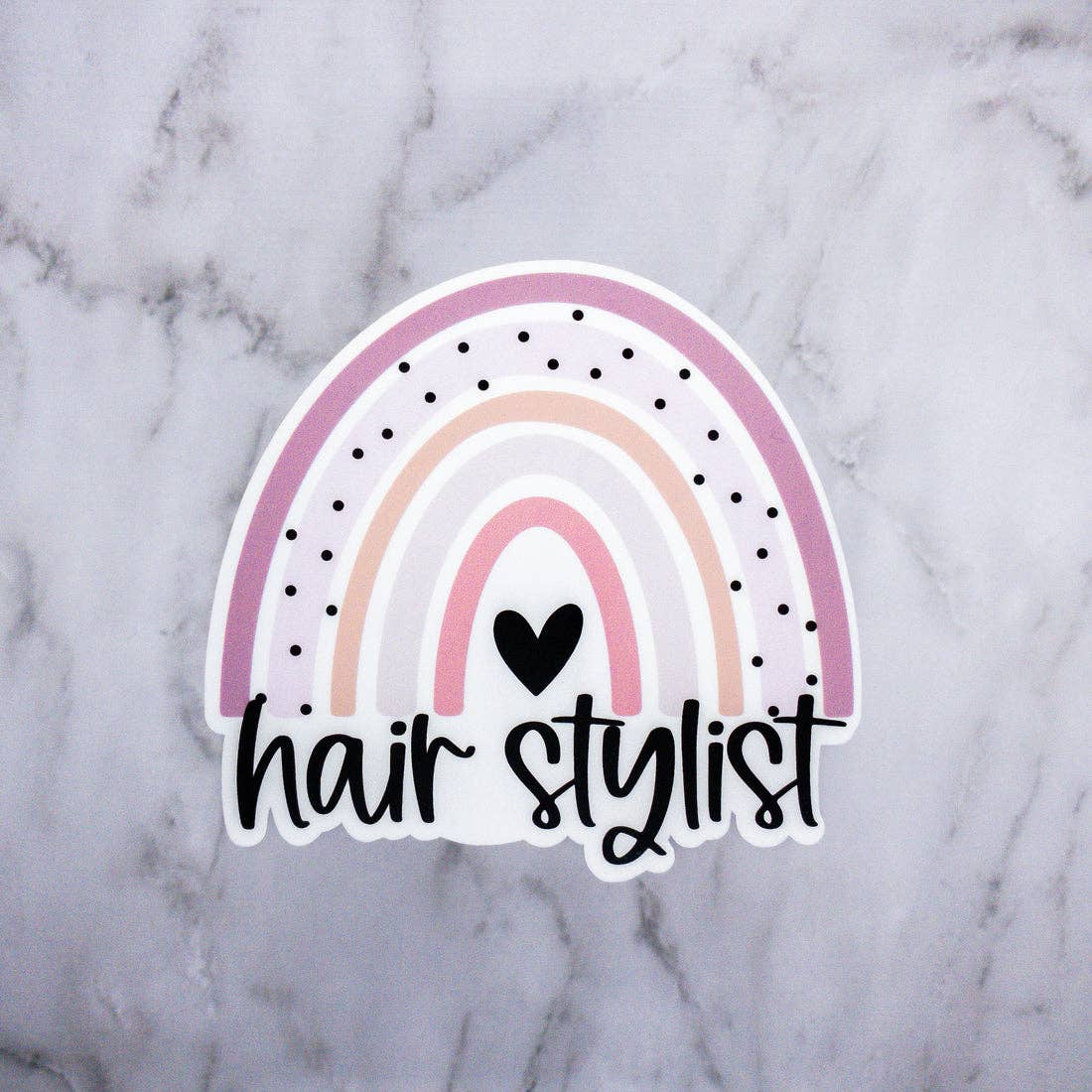 Hair Stylist Occupation Rainbow Sticker - Paisley Grace Makery