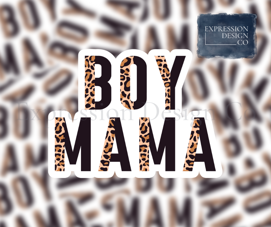 Boy Mama Vinyl Sticker - Paisley Grace Makery