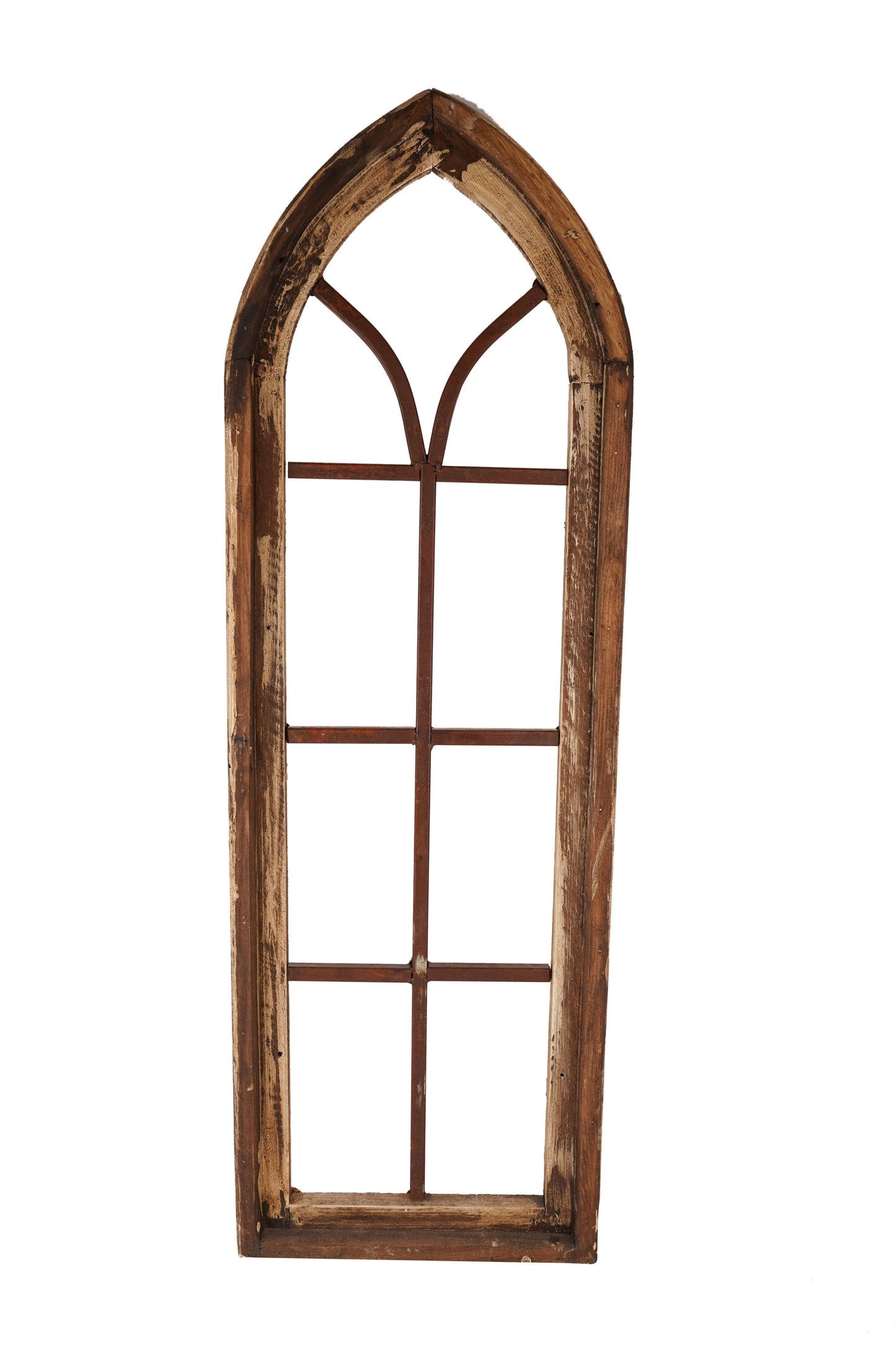 Kingston Wall Decor Window-12x36 inches-Antiqued White-SALE - Paisley Grace Makery