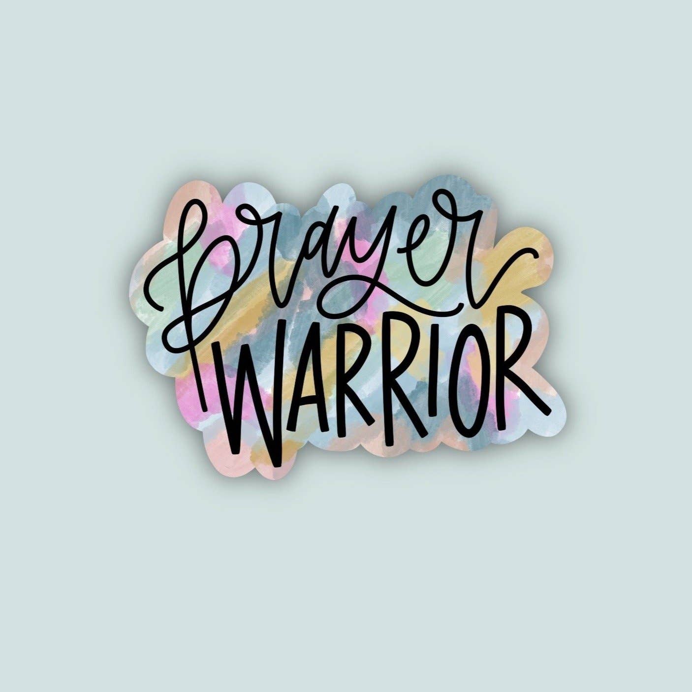 Prayer Warrior Waterproof Vinyl Sticker - Paisley Grace Makery