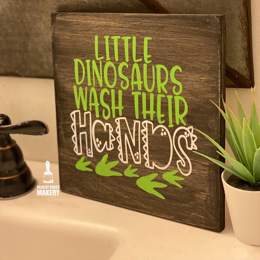 Little Dinosaurs wash their hands: MINI DESIGN - Paisley Grace Makery