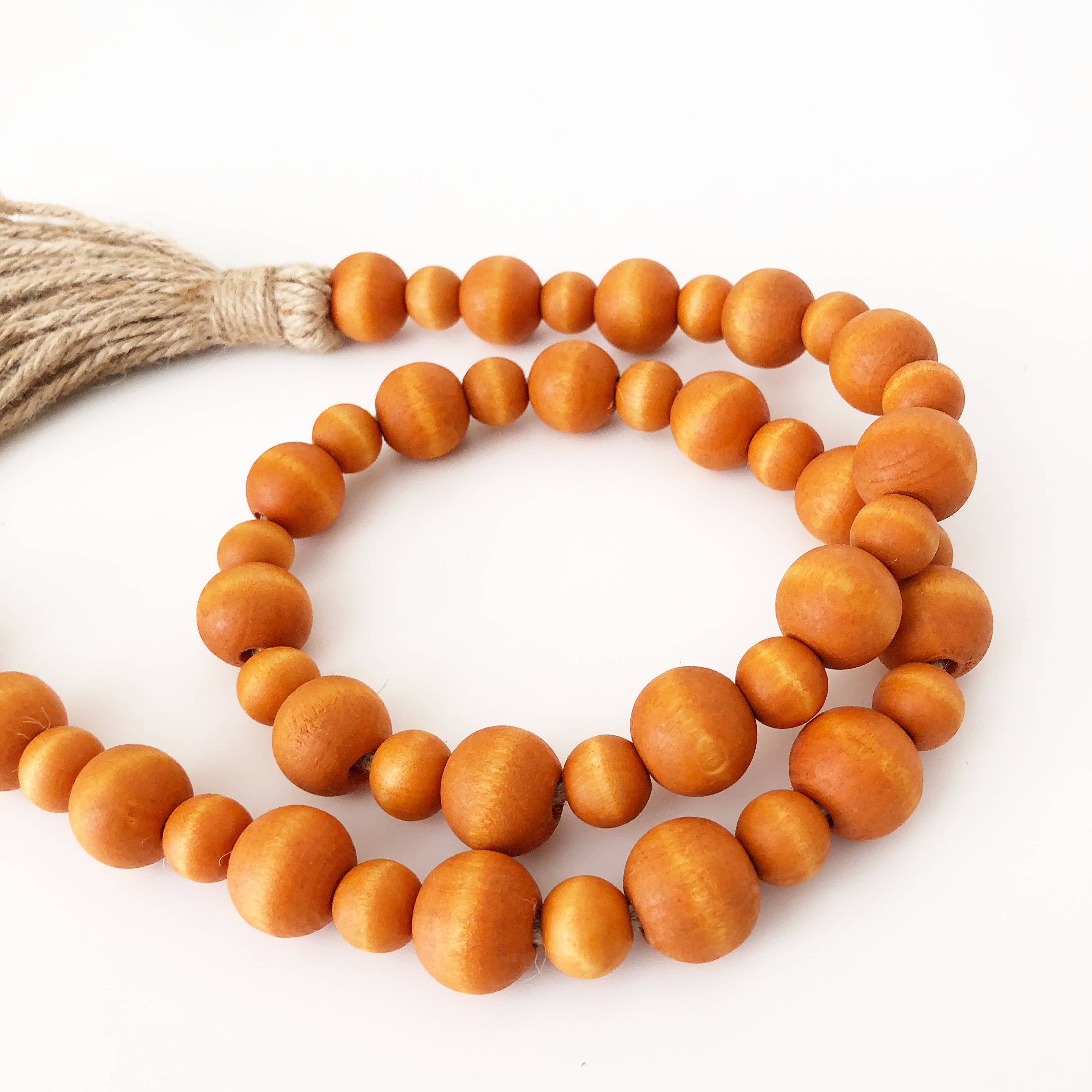 Wood Bead Garlands - Orange - Paisley Grace Makery