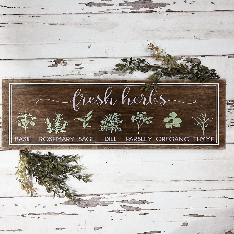 Fresh Herbs Plank Design P2216