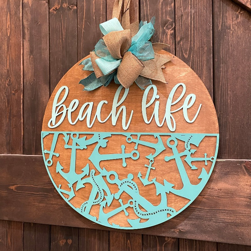 Beach Life with Anchors 3D: CIRCLE DOOR HANGER DESIGN - Paisley Grace Makery