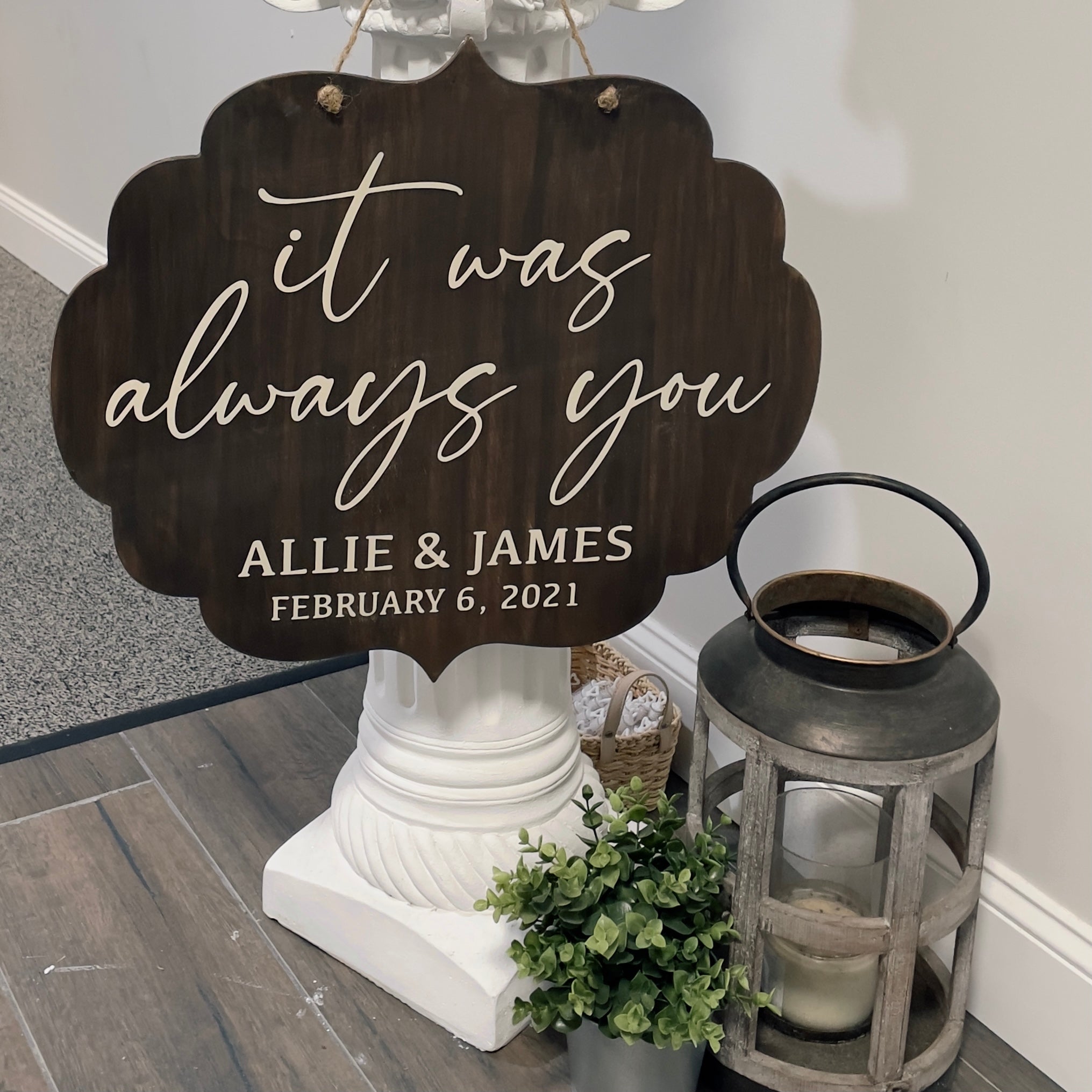 It Was Always You Personalized: DOOR HANGER DESIGN - Paisley Grace Makery