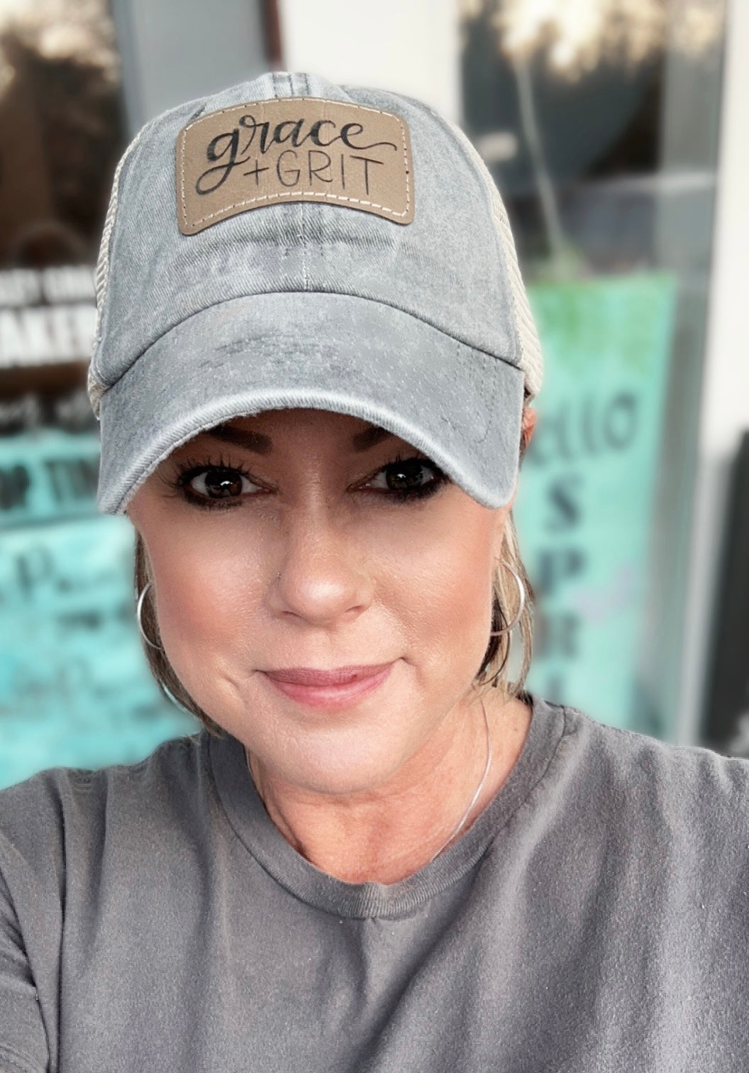 Just A Good Mom With A Hood Playlist Leopard Trucker Hat
